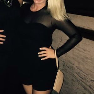 Express Black long sleeve romper